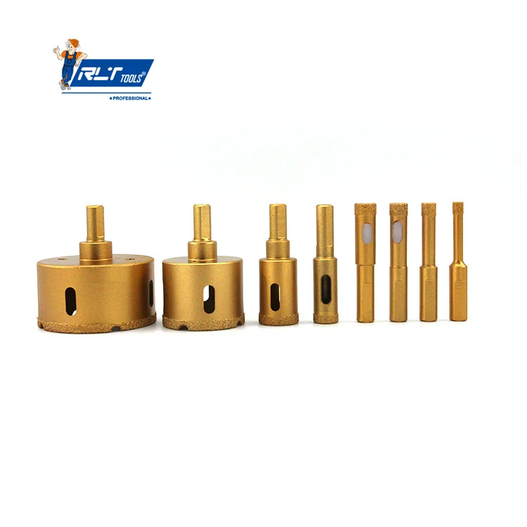 RLT Tools Professional Brazing Diamond Drill Bit Stone Drilling Hole Boring Tool Sinter Diamond Core Bit