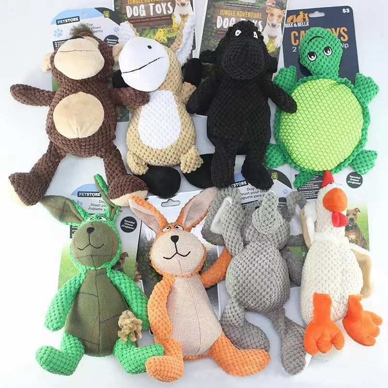 Squeaky Dog Toys Cute Stuffed Elephant Durable Plush Toys for Large Breed Dog Chew Toys for Small Medium Large Dogs