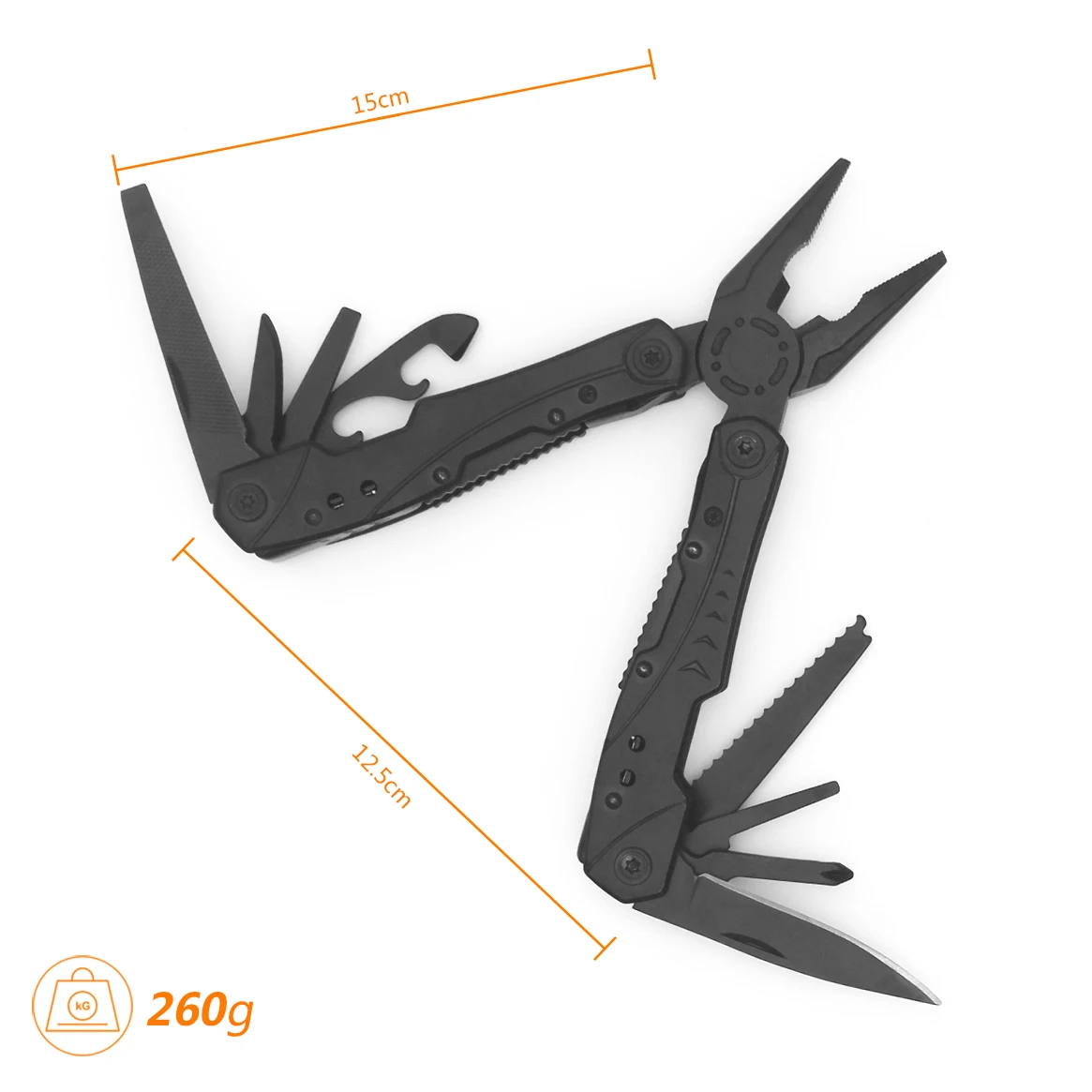 11 in 1 Stainless Steel Foldable Multitools Edc Multi-tool With Pocket Knife Multipurpose Tool