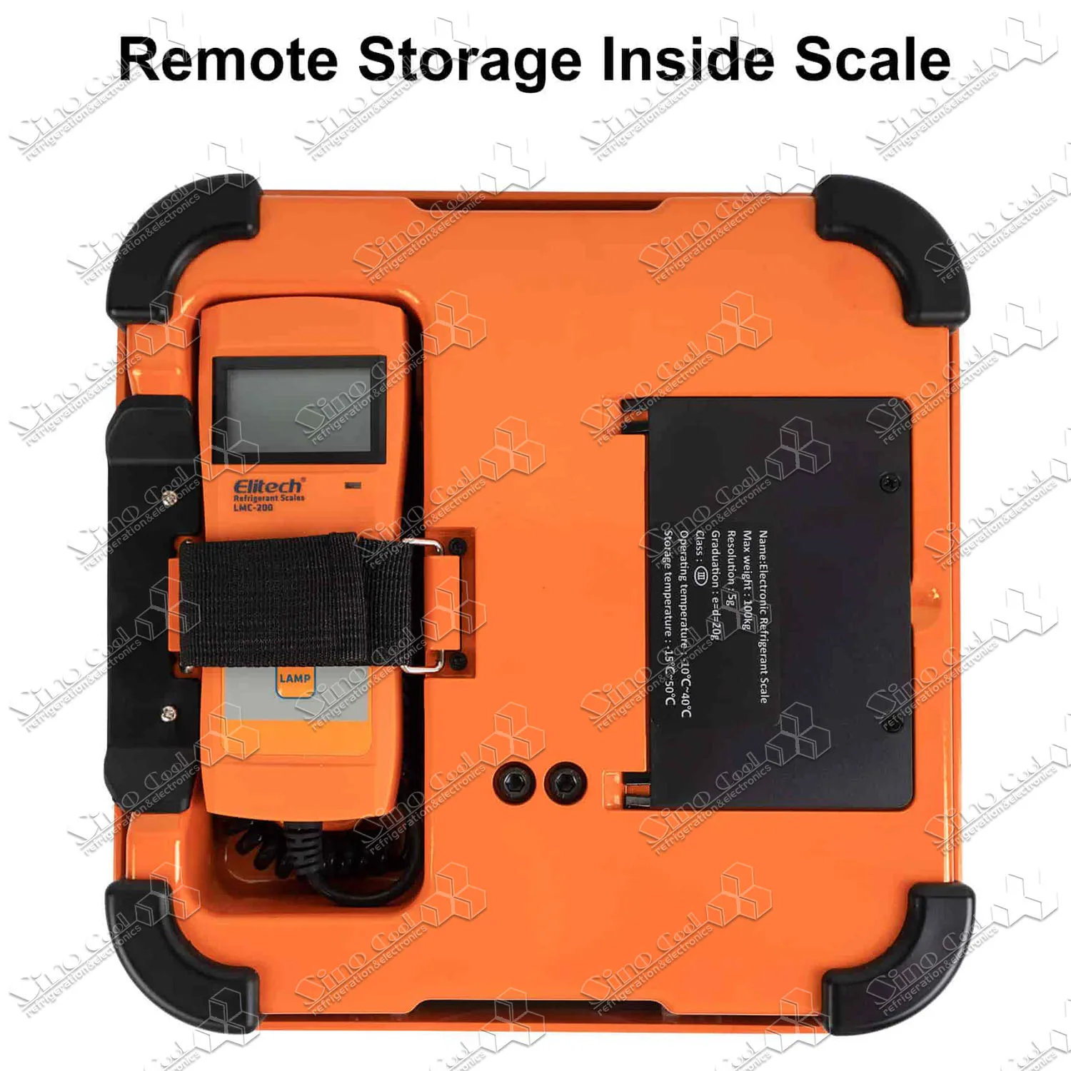 Elitech Refrigerant Scale HVAC Freon Charging Scale 220lbs Weight Upgraded with Anti-Collision Corner LMC-200