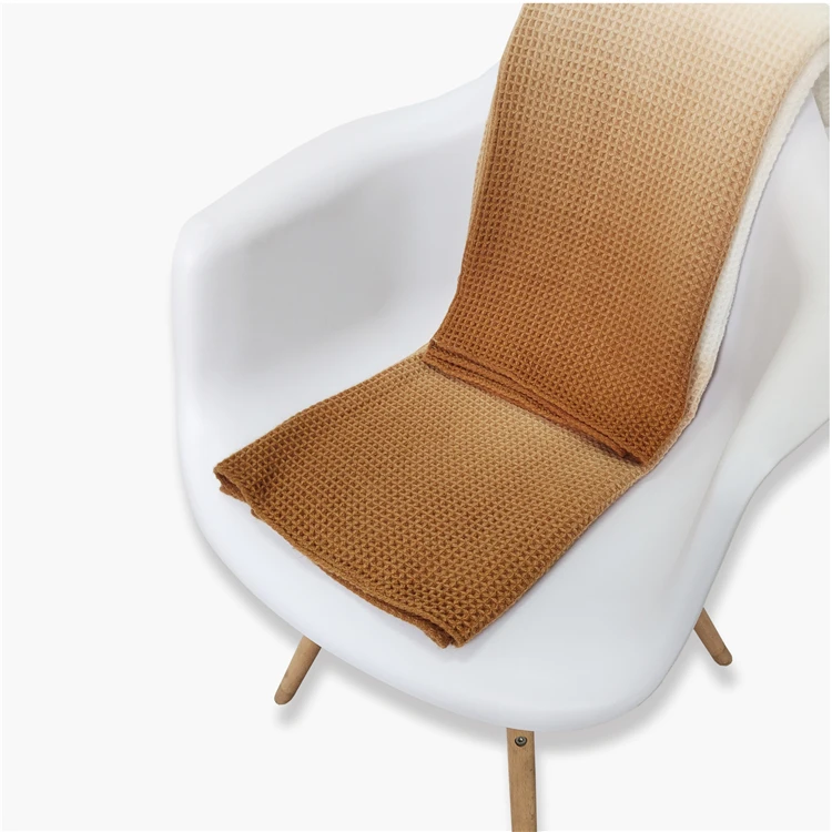 Wearable  Throw Cashmere Knitted Merino Plaid Throws Luxury Wool Soft Acrylic Blanket