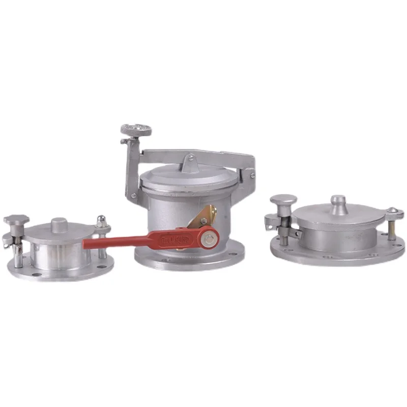 Rotary measuring hole oil depot fittings measuring oil hole ball valve anti-theft with lock full aluminum oil tank volume