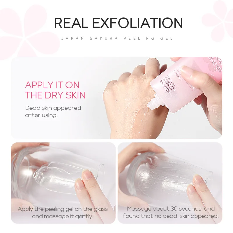 wholesale Sakura deep cleansing cleanse pores peeling Exfoliating sakura Face gel