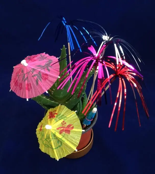 drink umbrella bamboo snack Christmas tropical picks cocktail