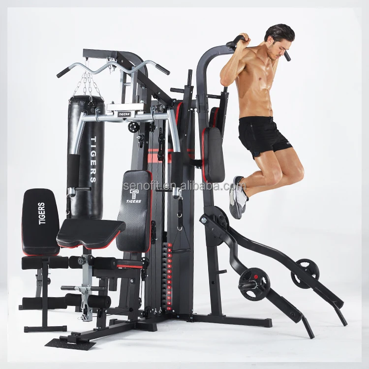 SENAOFIT home trainer body building kraftstation fitness multi gym mutli function station 4 station strength training equipment
