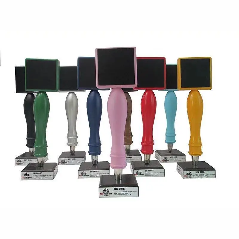 Free sample homebrew bar chalkboard classical decorative wood custom beer tap handle