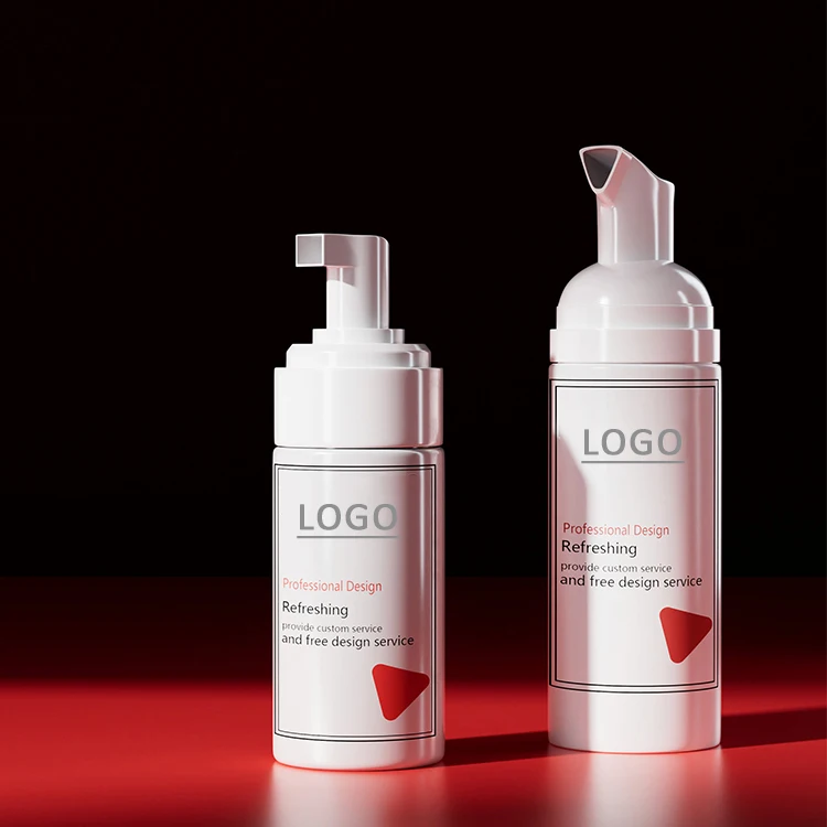 Round plastic cosmetic packaging shampoo soap pet foam pump bottle,garrafa de bomba de espuma 100 ml foam pump bottle