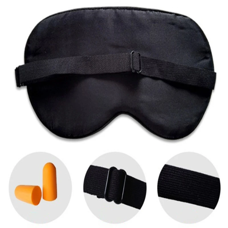 Oempromo wholesale custom printed cotton travel eye sleep mask