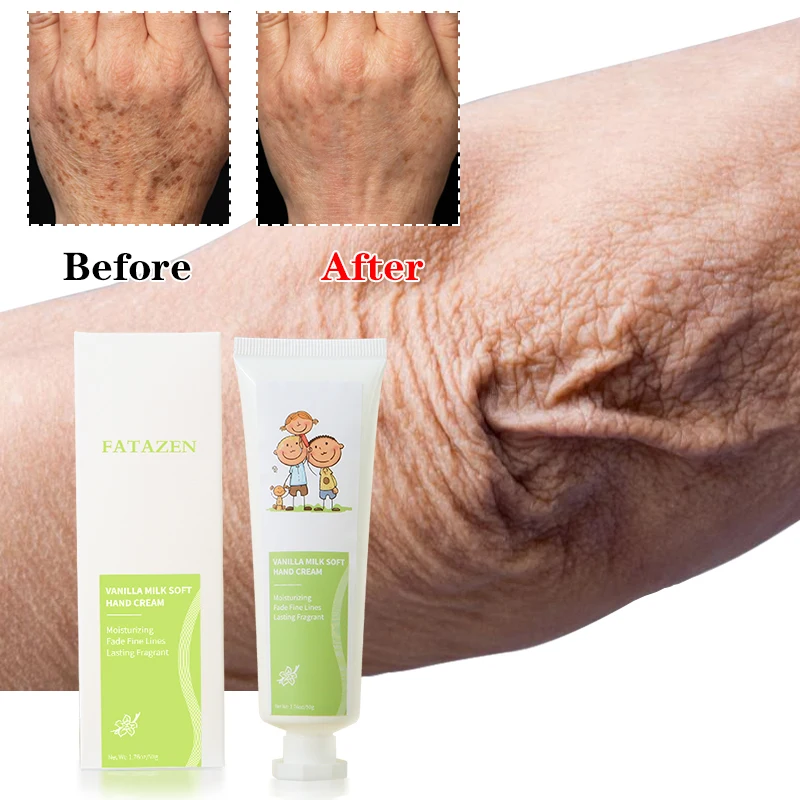 FATAZEN OEM ODM Vanilla Milk Soft Hand Cream Lotion Rosemary Leaf Moisturizing Smooth Skin Care Glowing Repairing Hand Cream