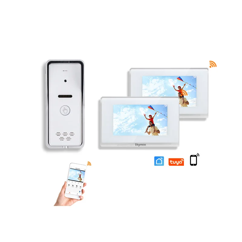 2 Wire Tuya Wifi Video Doorbell with Intercom IP65 Waterproof HD Camera Smart Home Tuya Video Door Phone