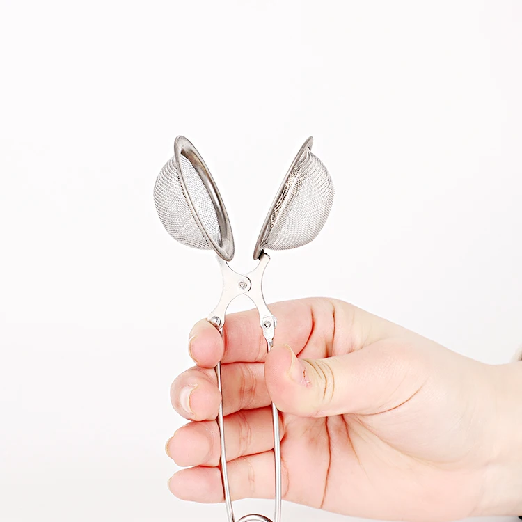 Заводская банка Minli с индивидуальным логотипом, сетка из нержавеющей стали, Шариковая форма для заварки чая/ситечко для чая/дуршлаг с ручкой