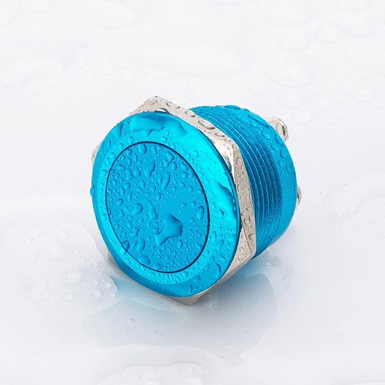 YHJ series 16mm flat Round Head Small Dome Case Momentary Push Button Switch