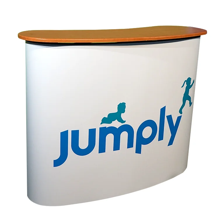 Высокое качество поощрения портативный изготовленным на заказ логосом стол раскладной всплывающий торговой выставки счетчик