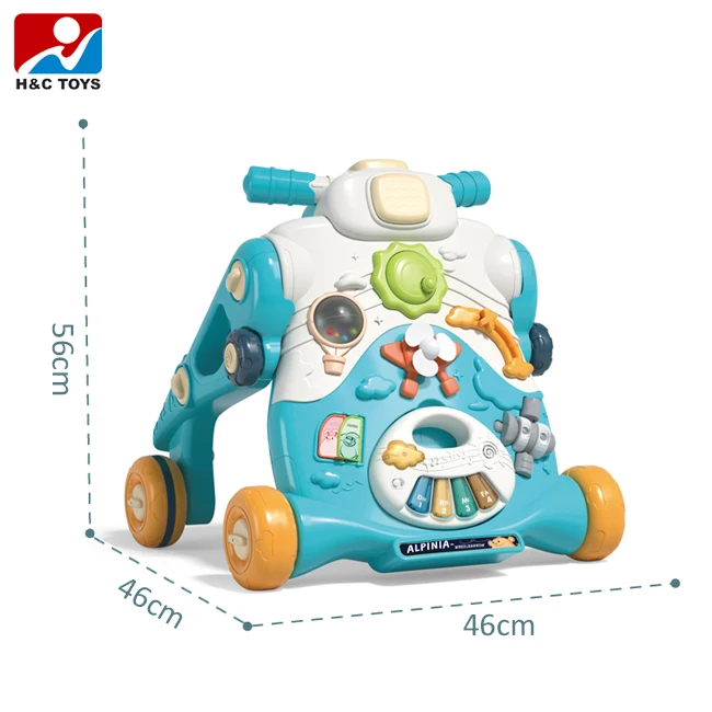 Toddler learning walk education toys multi-function music hand push walking car toy baby walkers