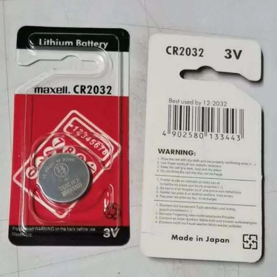 CR2032 2016 2025 1632 1620 1616 1220 Button Battery 3V Button lithium battery Car remote control battery