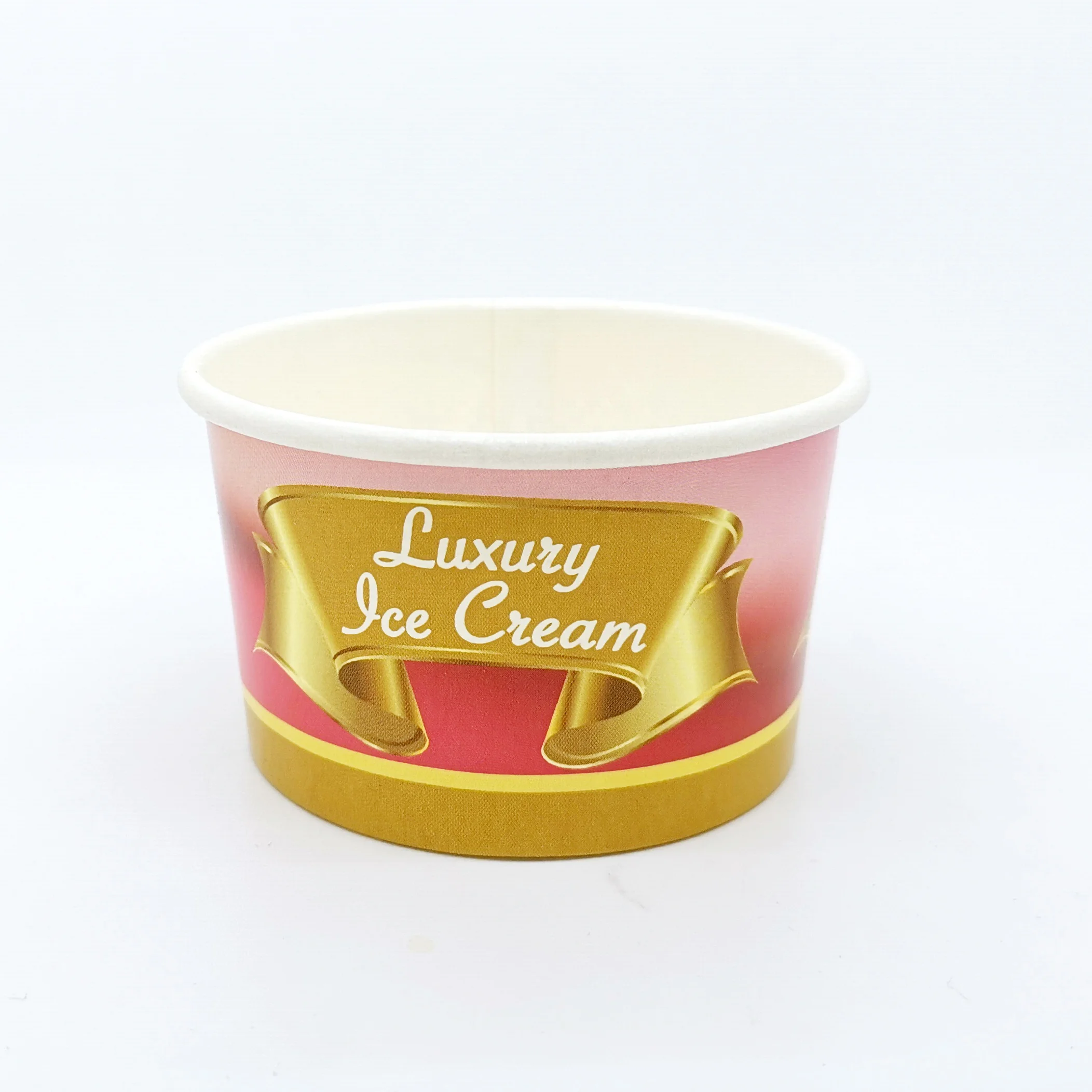 Custom Printed Ice Cream Bowl Disposable Printed Paper Ice Cream Cups yogurt cup packaging