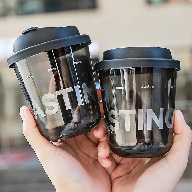 New Logo Printed Boba Bubble Cup 12oz 14oz 16oz Black Cold Coffee Cup