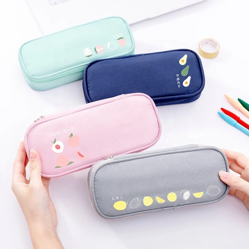 Large-capacity Pencil Case With Handle Creative And Multifunctional Double-layer Cute School Pencil Case For Girls