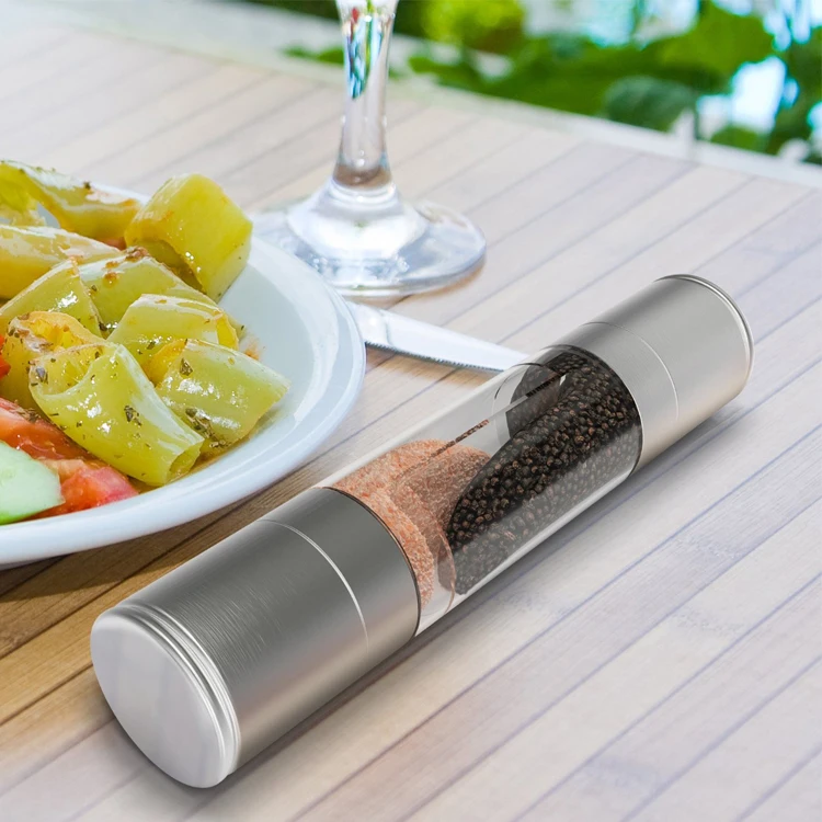2 in 1 manual salt and pepper grinderpepper Mill  with double ended design