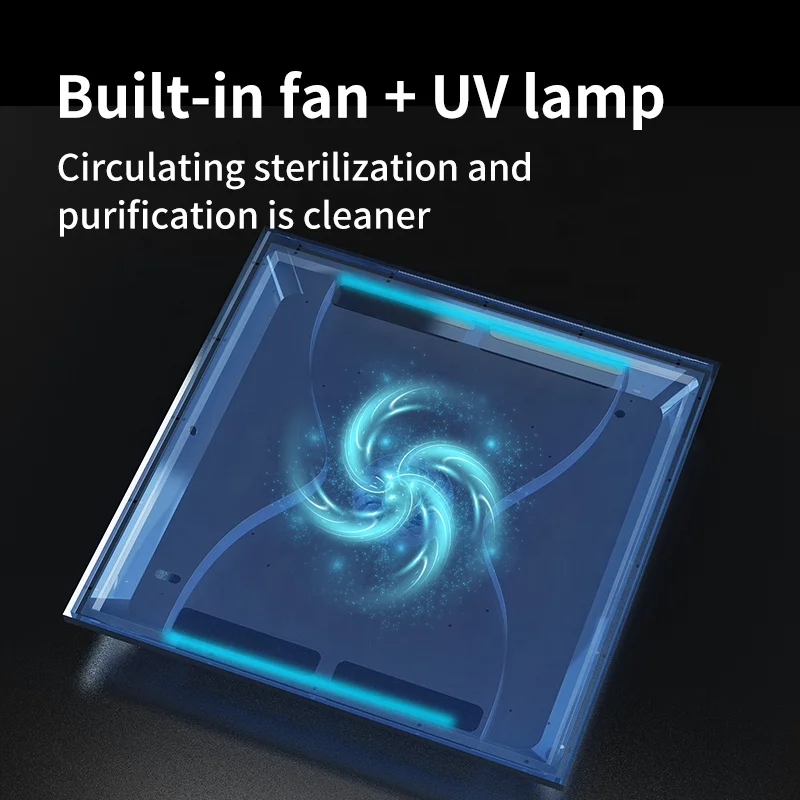 UVC Nanotech HEPA filter Air Cleaning sterilization led panel light uv air purifier led panel light disinfection
