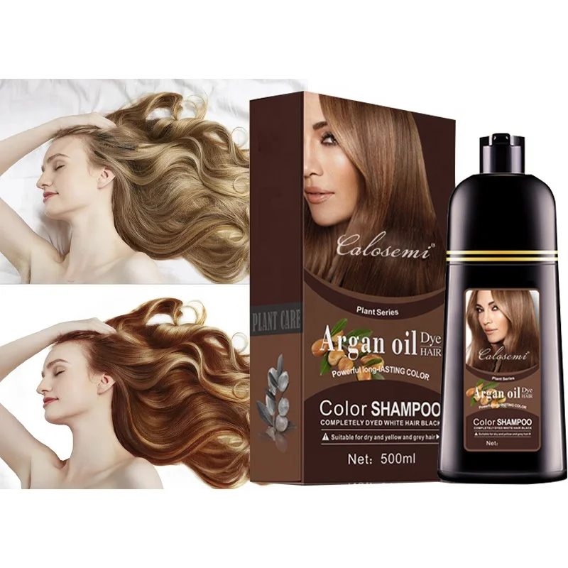
Wholesale 500ml private label natural organic hair care product powerful long lasting color argan oil hair dye color shampoo 