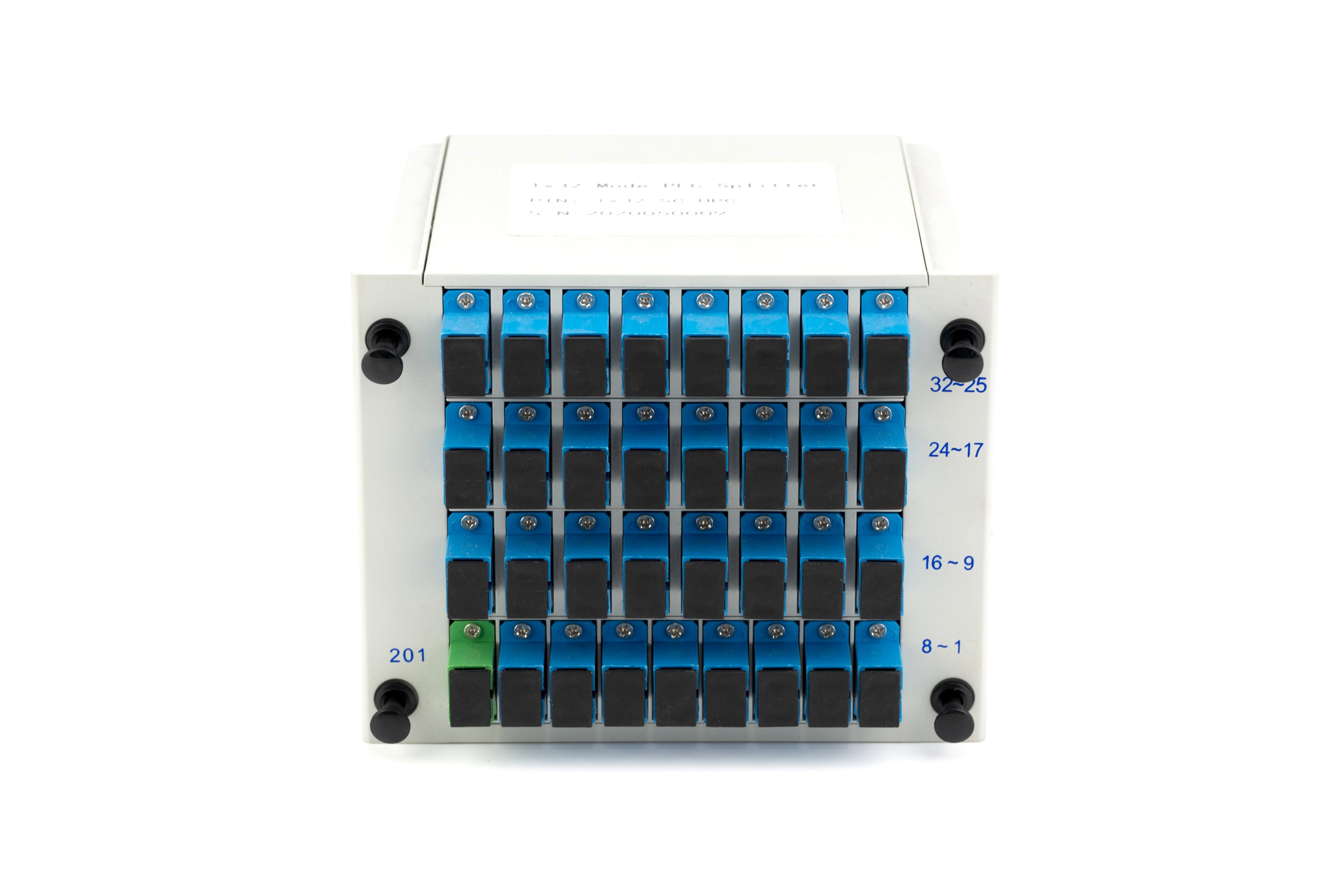FTTH PLC Splitter 1x4 1x8 1x16 1x32 SC UPC PLC splitter LGX Box Cassette Inserting box PLC Splitter fiber optic splitter box