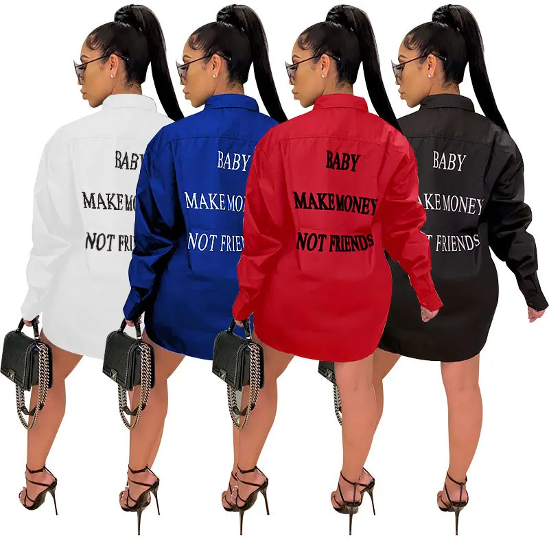 Оптовая продажа, новая модная одежда для девочек с длинным рукавом и буквенным принтом, элегантное женское платье, осенняя одежда для женщин