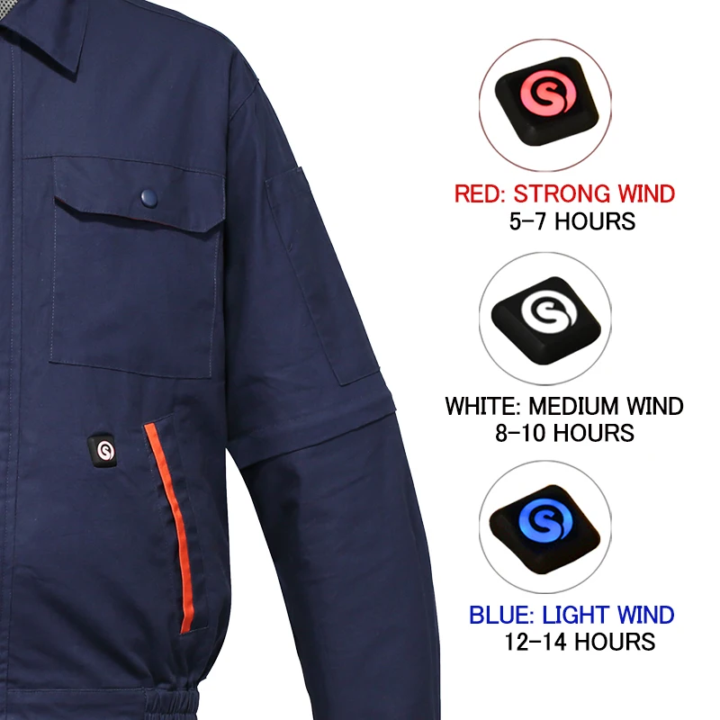 Air Condition Jacket  Fan Cooling Clothes with Rechargeable Battery for Summer Hot Weather