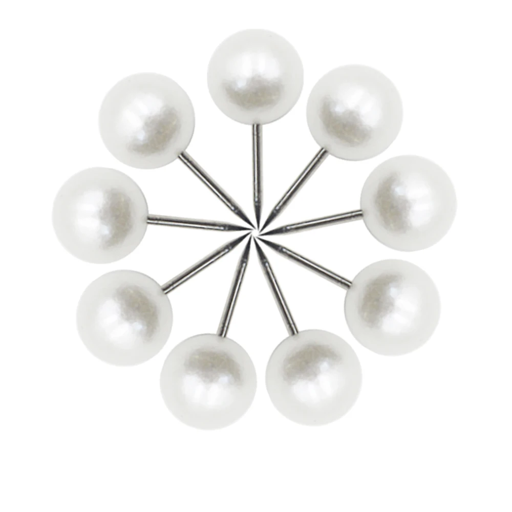25 Pieces Pearl Push Pins Plastic Round Head Thumb Tacks Map Push Pins for Map Bulletin Board Cork Board and Fabric Marking