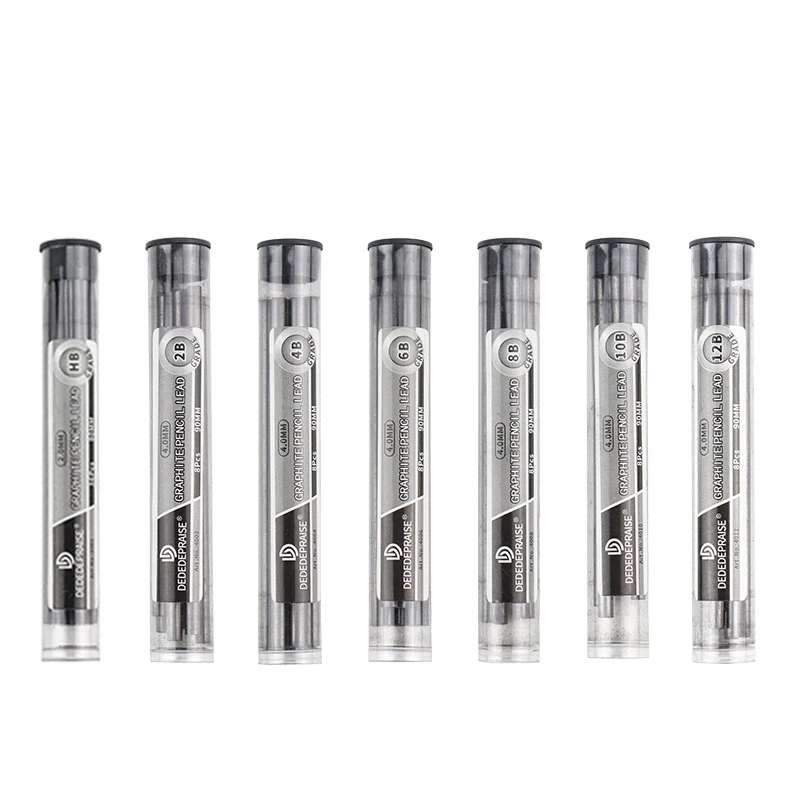 2mm 4mm Mechanical Graphite Clutch Pencil Lead Refill In Bulk With Type Hb 2b 4b 6b 8b 10b 12b