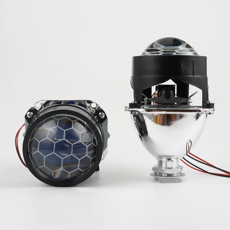 CQL 2 5 дюймов вафельная ткань покрытие синего цвета Bi xenon HID Мини объектив проектора H1 фар автомобиля H4 H7 Базовый адаптер