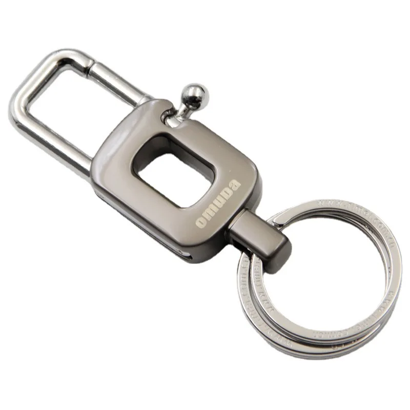 OMUDA  black special design car accessory key holder Zinc Alloy key ring men gift car accessory metal key chains