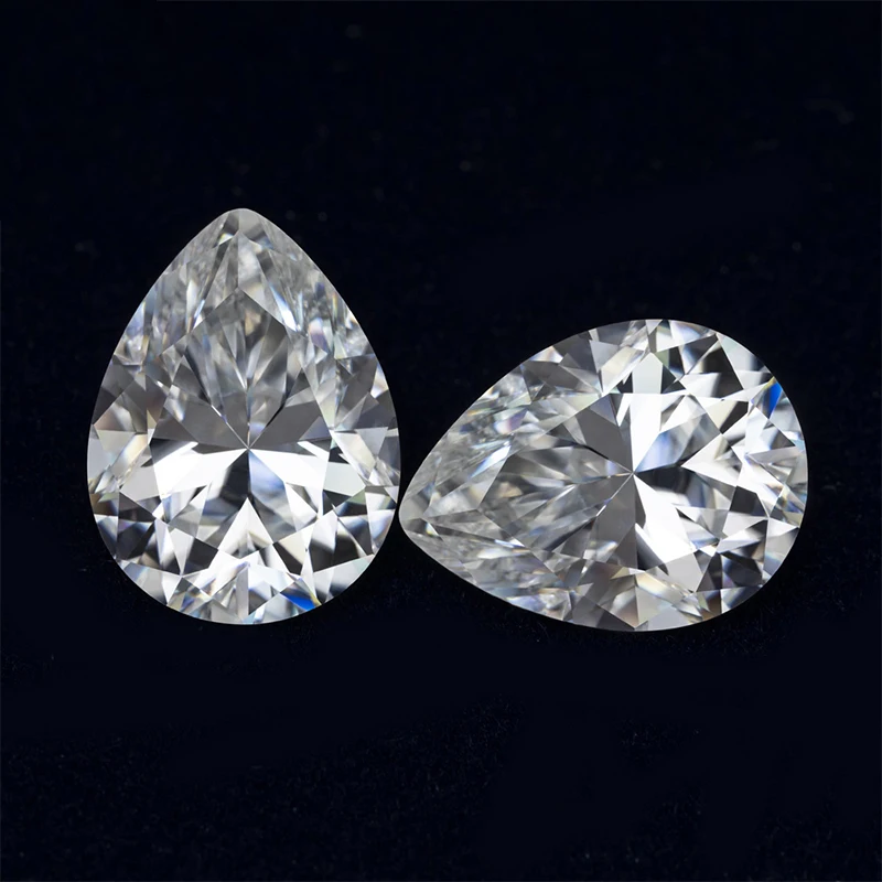 High Quality Pear Cut Moissanite DEF Color VVS Moissanite Stone For Women Wedding Rings
