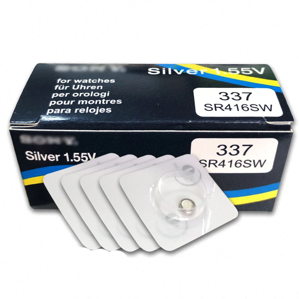 Vip pro1.55V 337 SR416SW coin Silver Oxide battery for sony 337 sr416sw battery