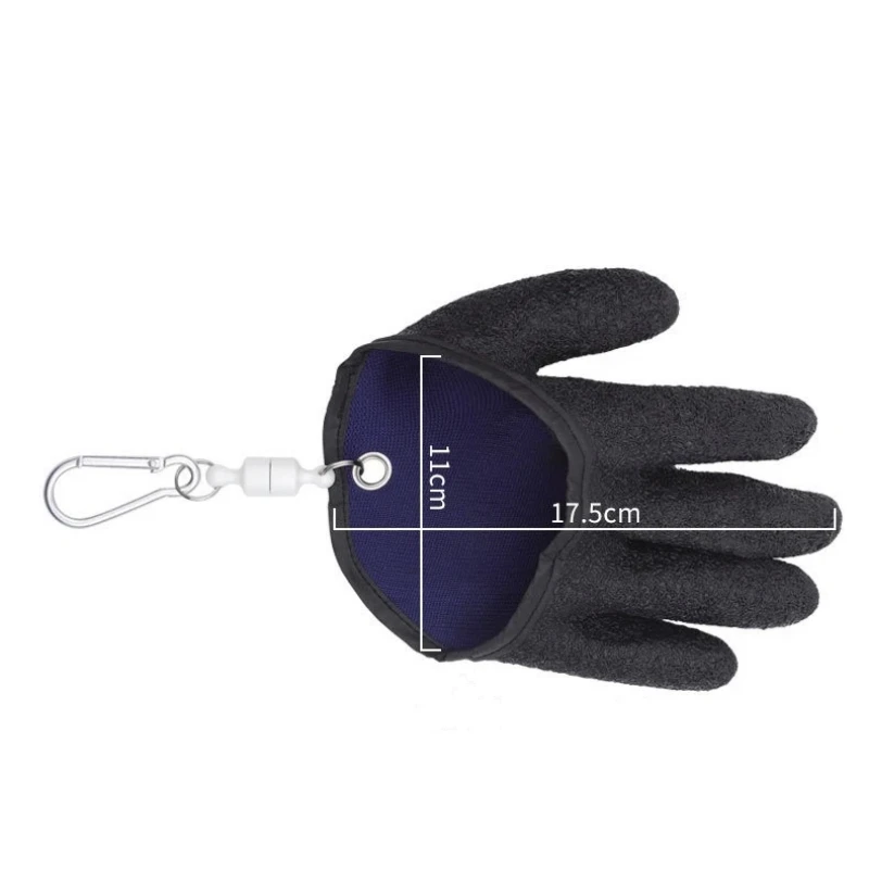 Non Slip Latex Fishing Gloves Waterproof Outdoor Fishing Casting Glove With Magnet Latex Hand from Puncture Fishing Tool