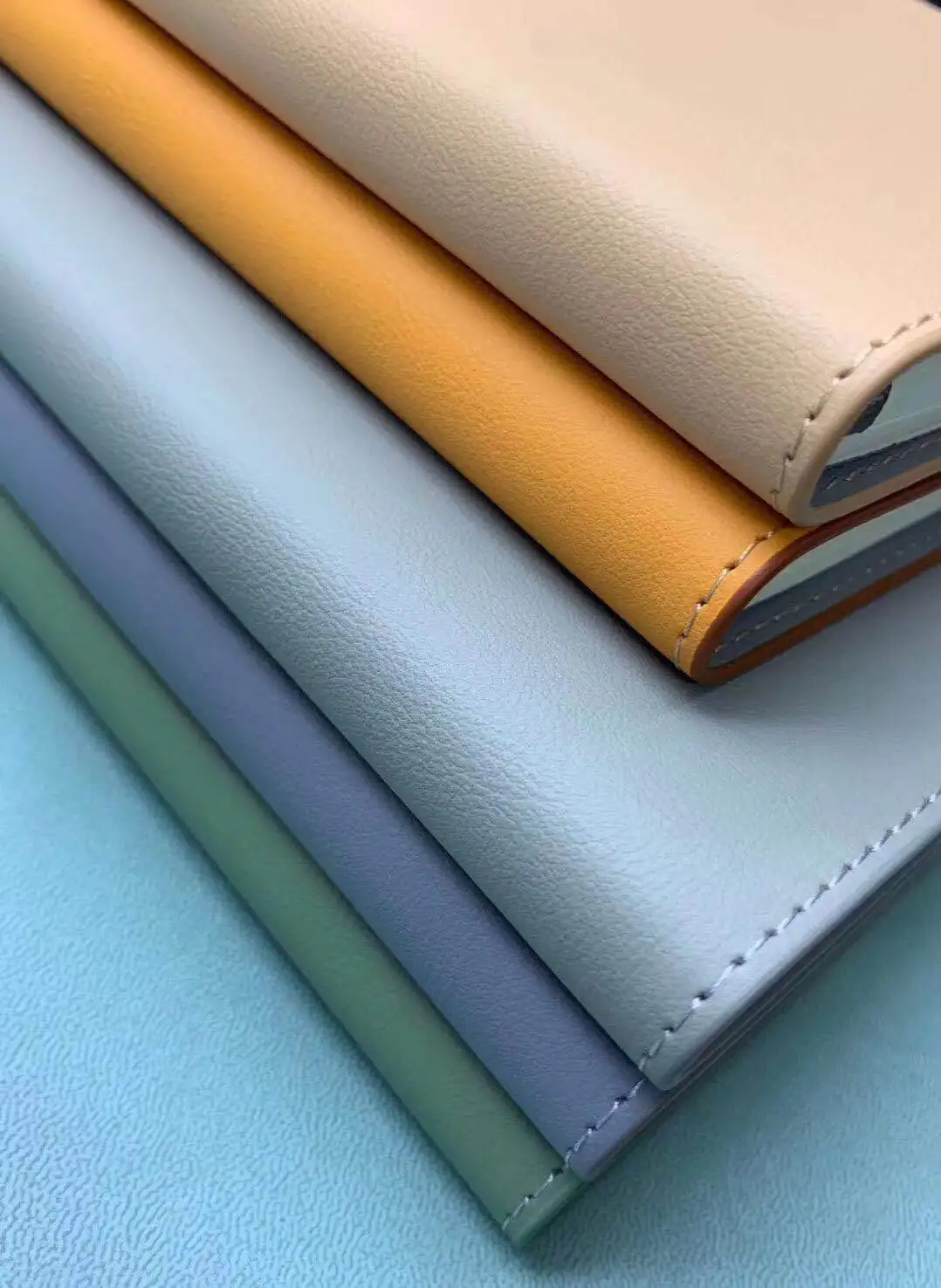 boze cigno leather Hot sale frosted PU synthetic leather for notebook binder package recycled leather GRS