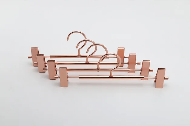 Bulk rose gold aluminum hanger with clip bay hanger children clothes hangers