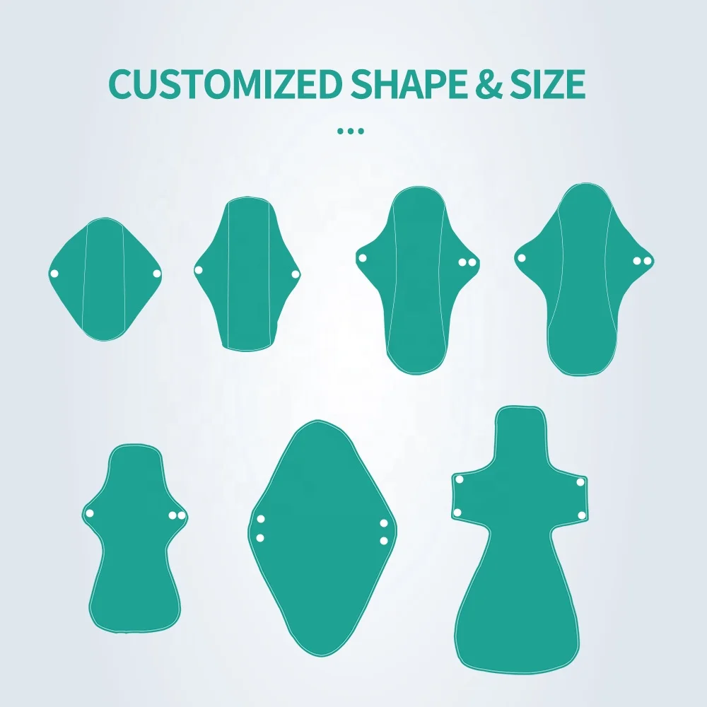 Customize white Anti Slip Non-slip silicone dot Daily reusable sanitary pad menstrual pads