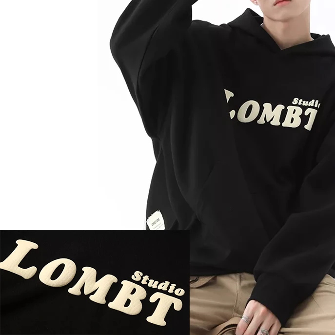 Custom high quality luminous 3D Puff Laser Heat Transfer Vinyl label logo for clothing