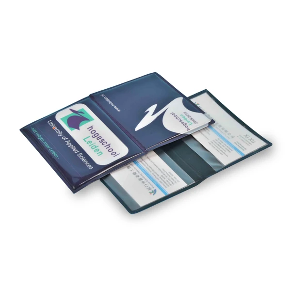 Черный пластиковый складной держатель для кредитных карт тройного сложения