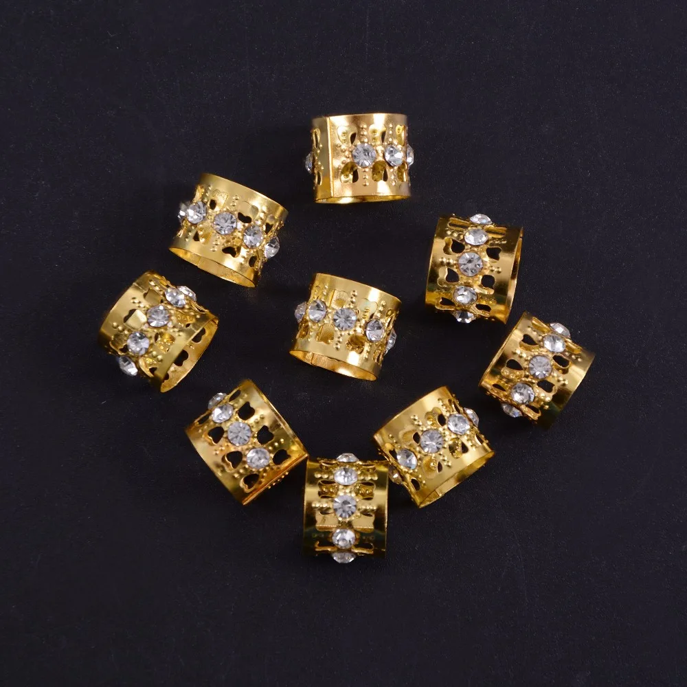 Zoesoul High Quality 1pc 14*10mm Metal Cuff Clip Hair Braid Beads For Dreadlocks Hair Extension