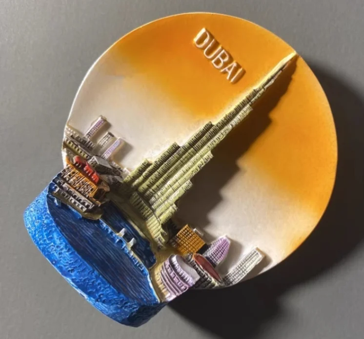 Handmade DuBai Saudi Arabia Tourism Travel Souvenir 3D Resin Fridge Magnet