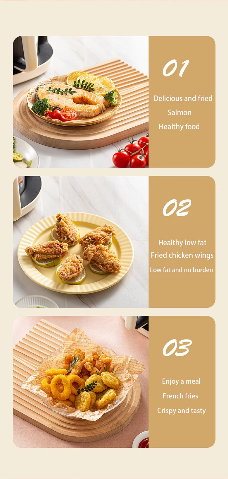 4.5L Large Capacity 360° Visual Electric Air Fryer Large Screen Oil-free Healthy Cooking kitchen Air Fryer
