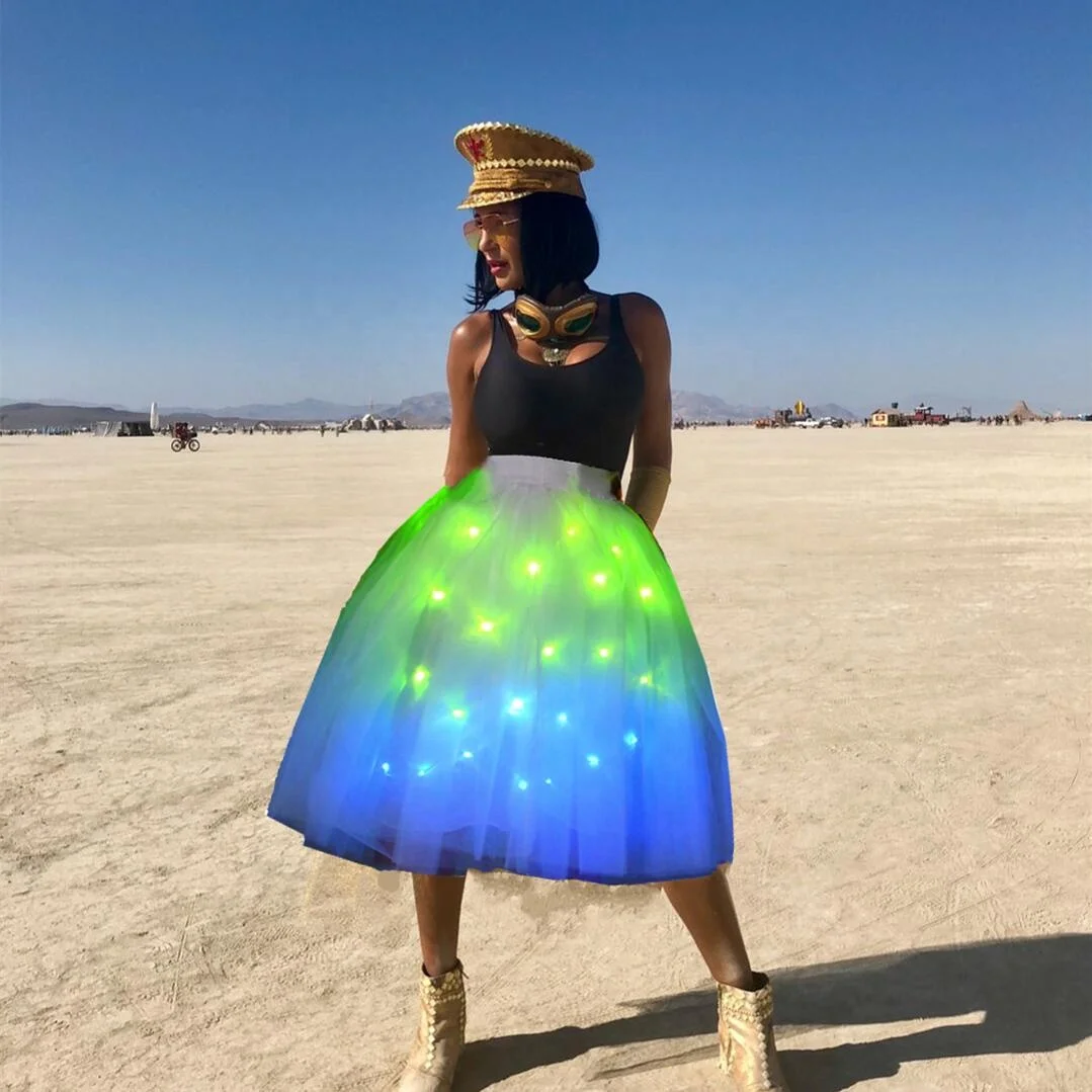 Wholesale Women LED Tutu Skirt knee-length skirt With smart LED ligtht  for Ballet Dance
