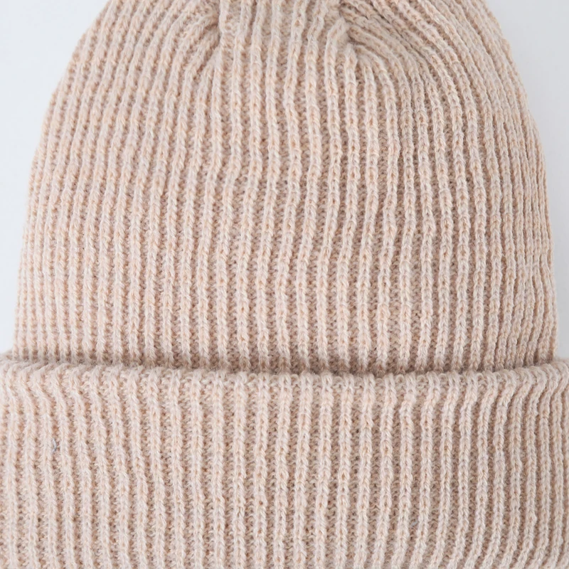 High Quality Winter Kids Plain Dyed Jacquard Custom embroidery print logo solid color 100% Acrylic Warm Knitted Beanie Hat