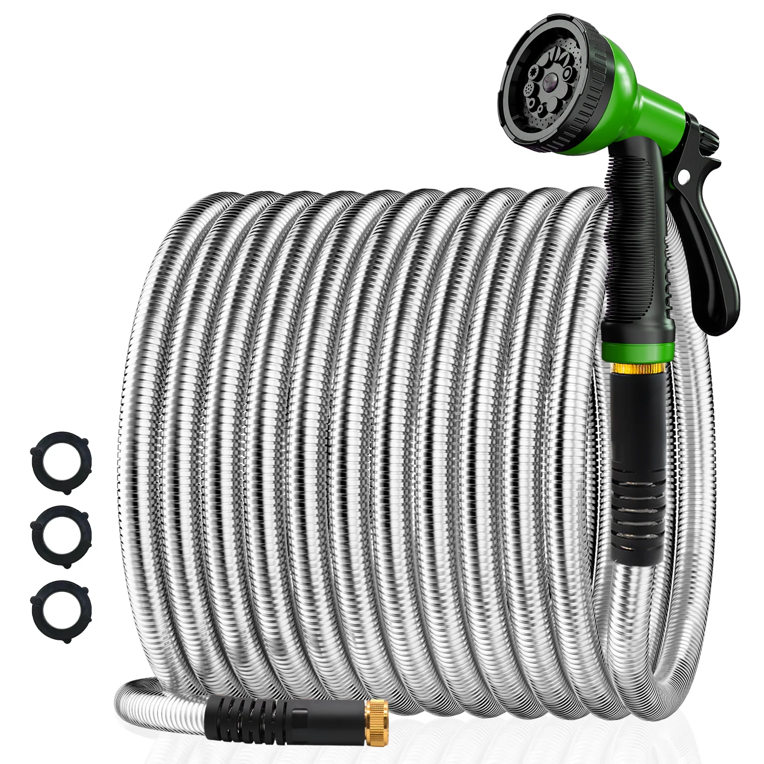 100 Feet Expandable Garden Hose with 10 Function Nozzles, Flexible Hose Expanding Hose for Garden