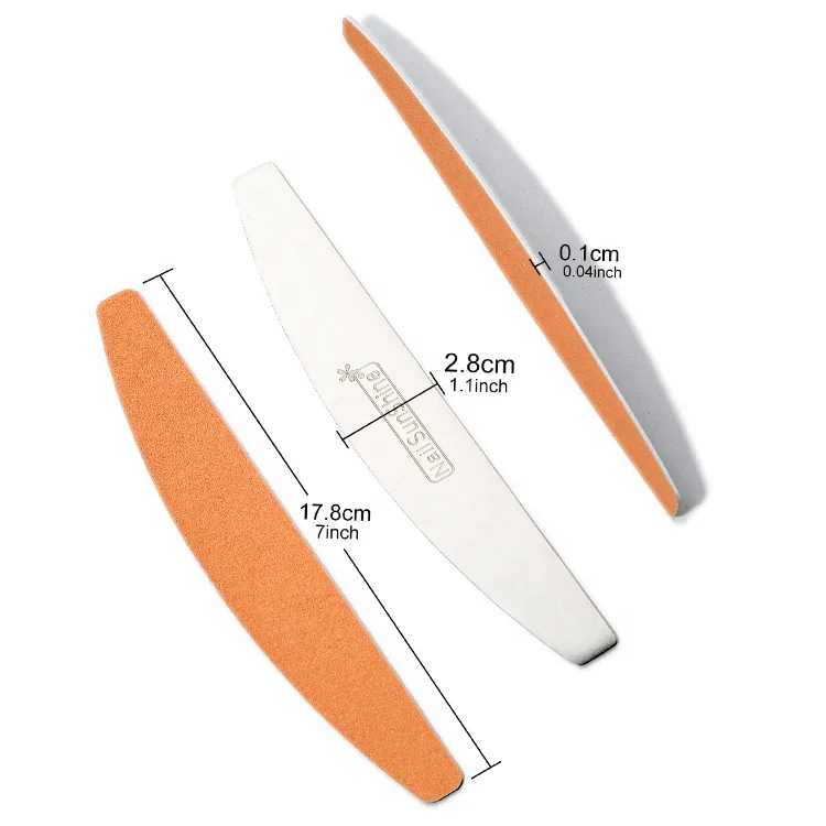 Пилка для ногтей из нержавеющей стали, 1 шт. + 10 шт. сменных наждачных бумажных вкладышей, набор для маникюра, 8 цветов в наличии, Набор сменных наждачных бумажных вкладышей