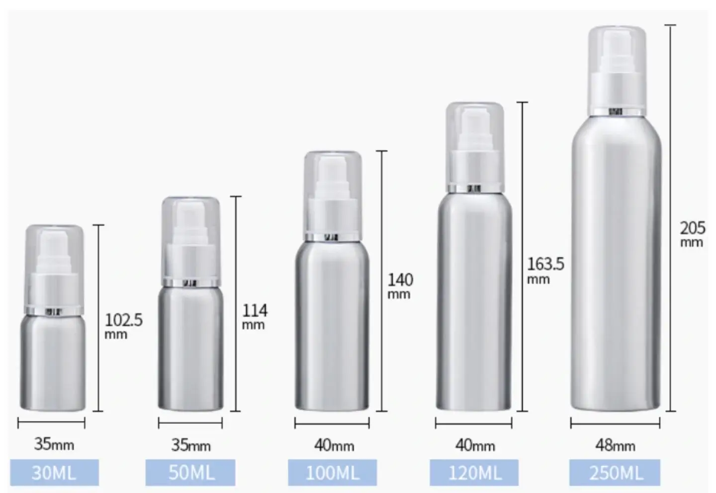 ALUMINIUM BOTTLE COMESTIC