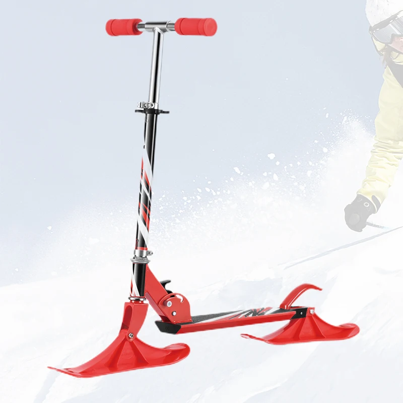 Factory Price Mini Snow Scooter Winter Sports Foldable 2 in 1 Kids Snow Sled Chinese Scooter