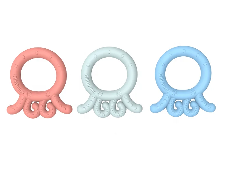 Logo Custom 100% Food Grade Chewable baby toys baby teething toys Silicone Baby Teether For Pacifier Toys